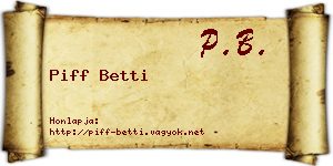 Piff Betti névjegykártya